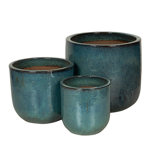 Holden Classic Set De Ghivece Ceramice Turcoaz 29X28-51X46Cm S3