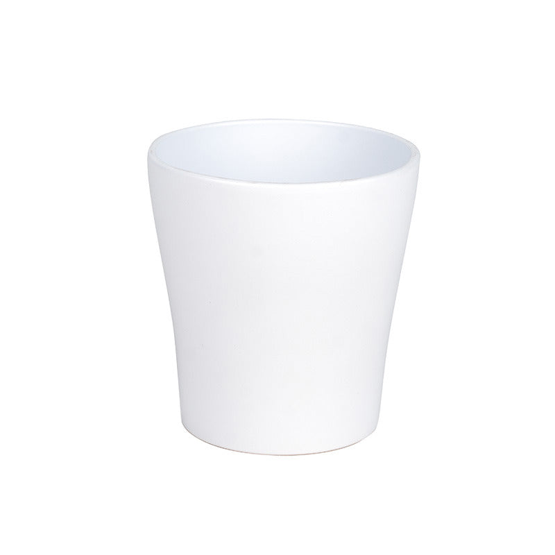 Mini Vaza Orhidee Alb Mat 13X14Cm