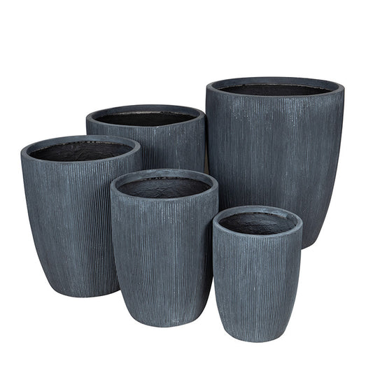 Toronto Classic High Compozit Ghiveci Set Grafit 28X38-57X67Cm S5