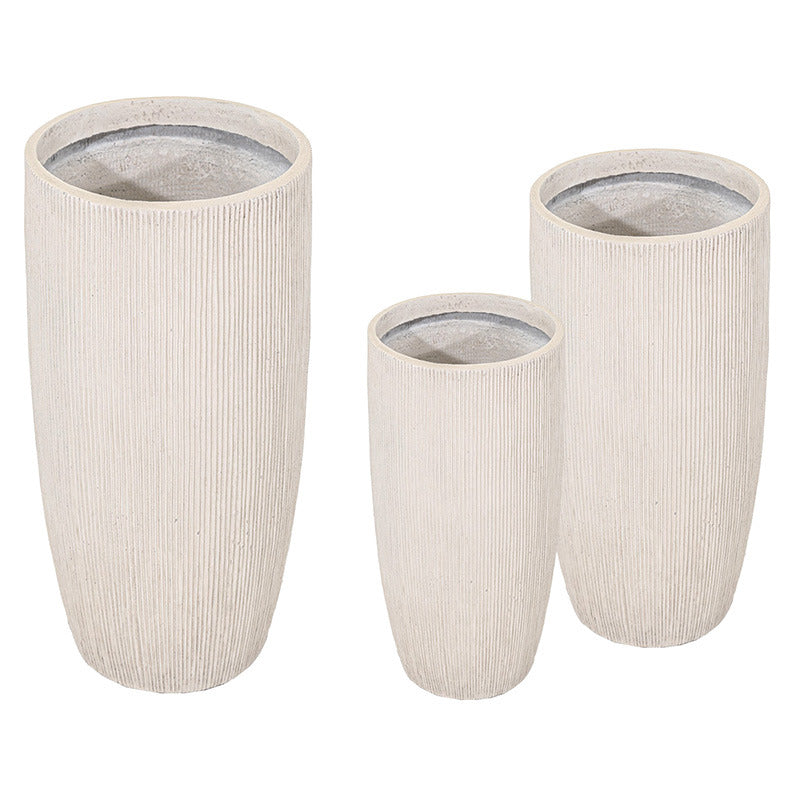 Toronto Vase Suport Uriaș Pentru Plante Compozit Set Culoare Nisip 33X66-56X100Cm S3