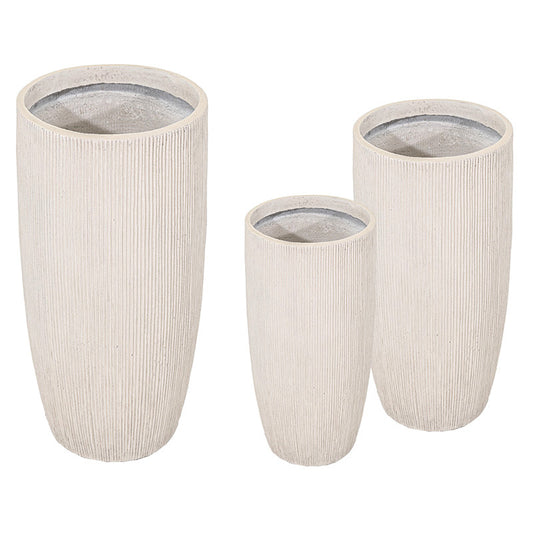 Toronto Vase Suport Uriaș Pentru Plante Compozit Set Culoare Nisip 33X66-56X100Cm S3