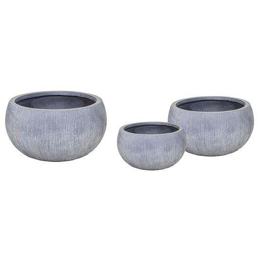 Toronto Greta Set Ghiveci Compozit Gri 31X15,5-56X28Cm S3