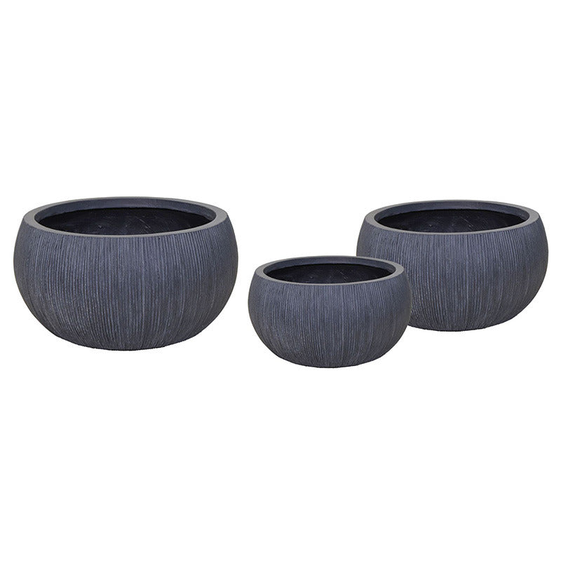 Toronto Greta Set Ghiveci Compozit Grafit 31X15,5-56X28Cm S3