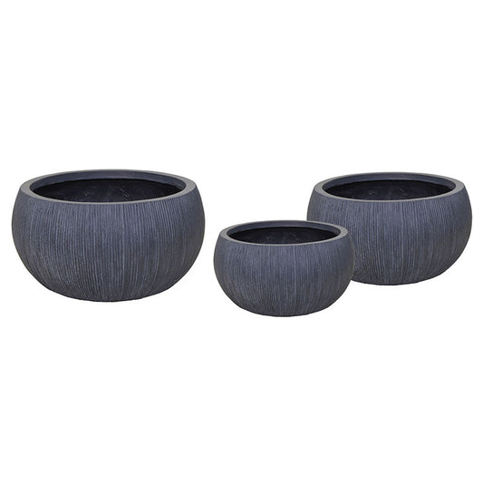 Toronto Greta Set Ghiveci Compozit Grafit 31X15,5-56X28Cm S3