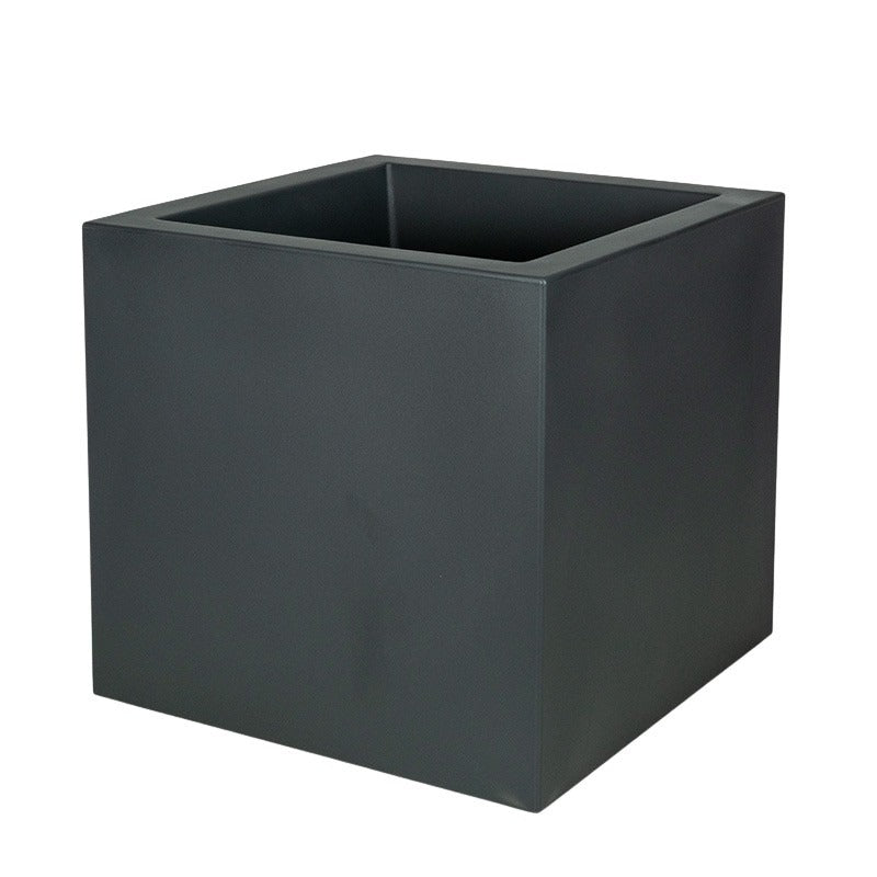 Fenice Cubo Ghiveci Pătrat Din Plastic Cu Perete Dublu Antracit 85X85X85Cm