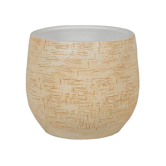 Plută Vas Ceramic Bej 16X14Cm