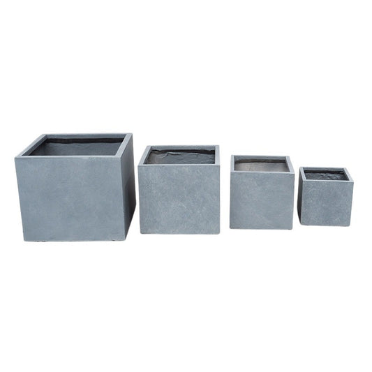 Atlanta Cube Compozit Suport Pentru Plante Set Gri 22,5X22,5X22-44X44X38Cm S/4