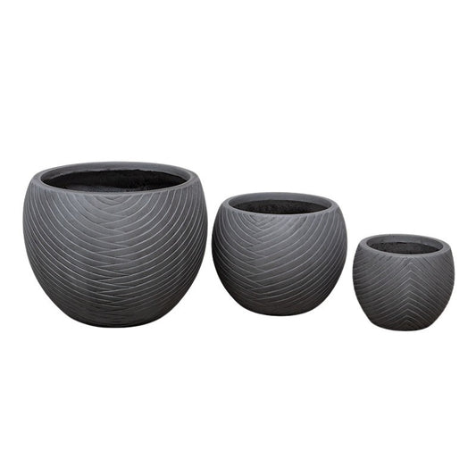 Colombo Globe Compozit Sferic Set De Pahare Gri 30X23-53X41Cm S3