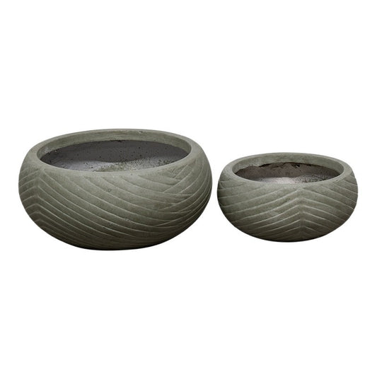 Colombo Greta Compozit Castron Sferic Set Verde 30X13-41X17Cm S/2