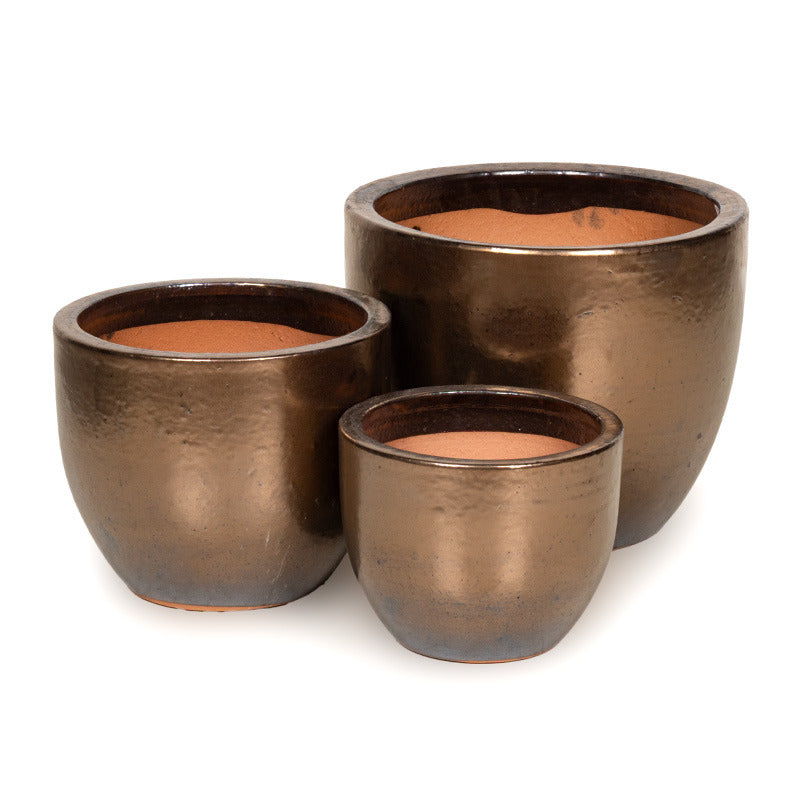 Sydney Classic Set Ghiveci Ceramic Bronz 22X21-38X32Cm S3