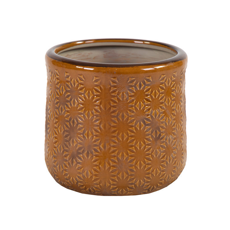 Sophia Cauldron Vas Ceramic Maro Miere 8X7,5Cm