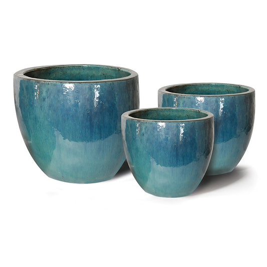 Sydney Classic Set De Ghivece Ceramice Turcoaz 22X21-38X32Cm S3