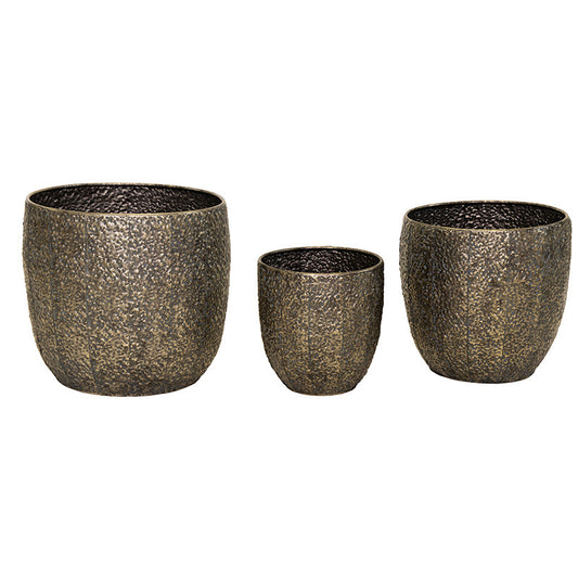 Ghiceci Metalic Hadad Monica Cupru Set 23,5X24,5-39,5X35Cm S3