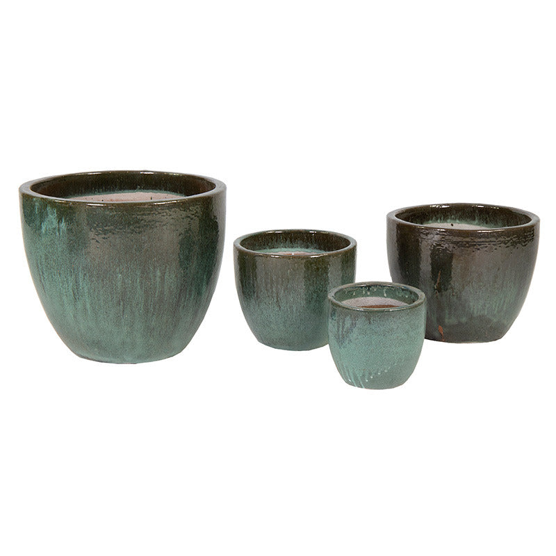 Sydney Classic Set De Ghivece Ceramice Verde Mușchi 22X21-48X41Cm S4